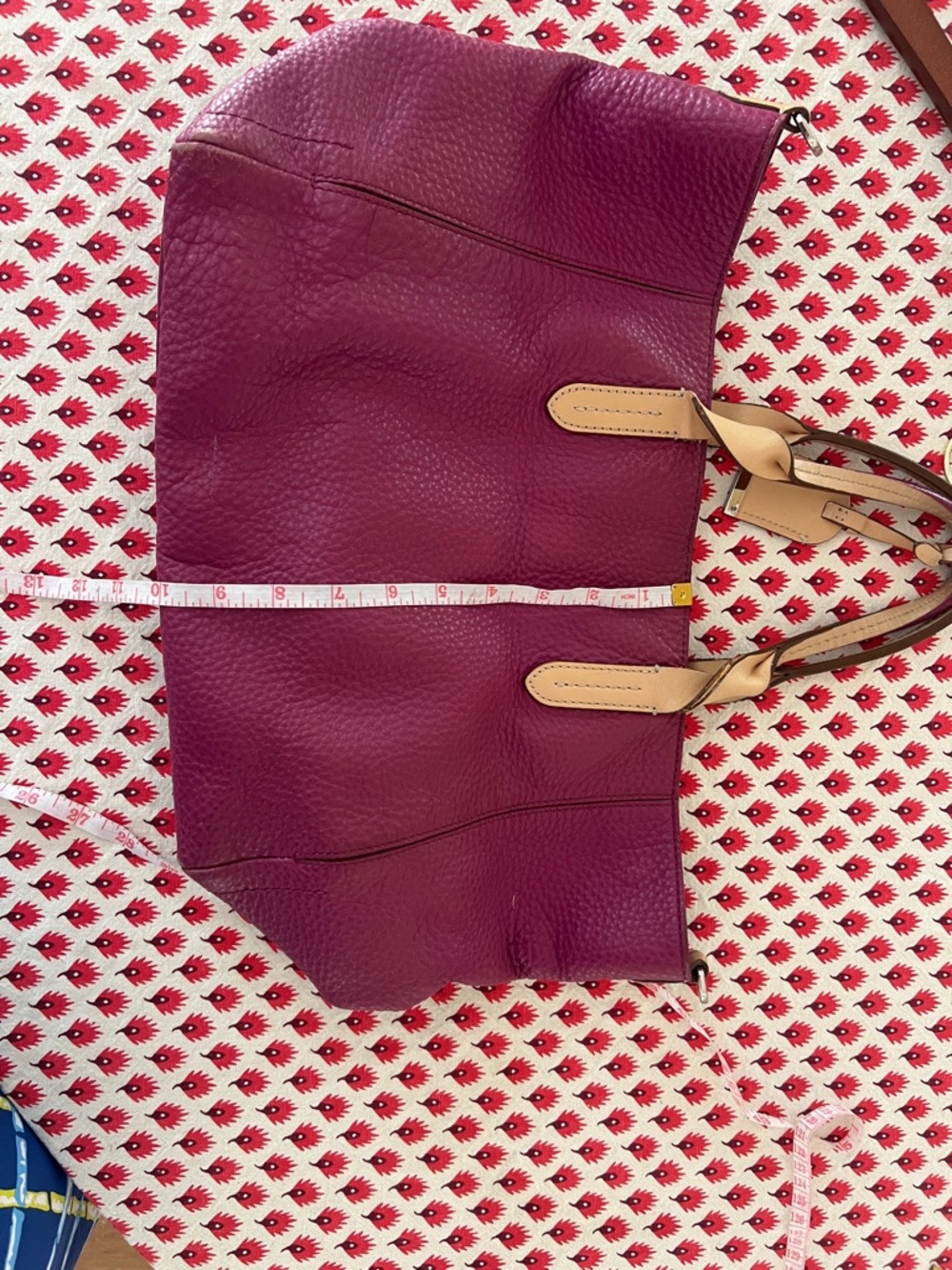Cole Haan Pebbled Leather Shoulder Bag in Berry - Picture 11 of 11